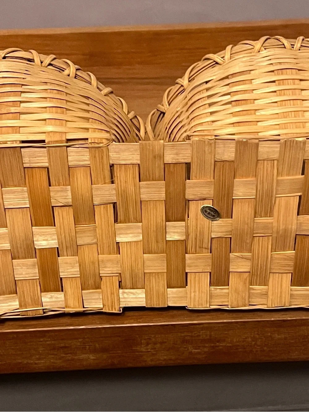 Handwoven Natural Rattan Storage Baskets - Tan